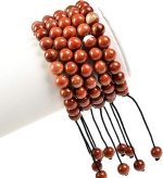 MASSIVE BEADS Natural Healing Power Gemstone Crystal Beads Unisex Adjustable Macrame Bracelets 8mm - Image 2